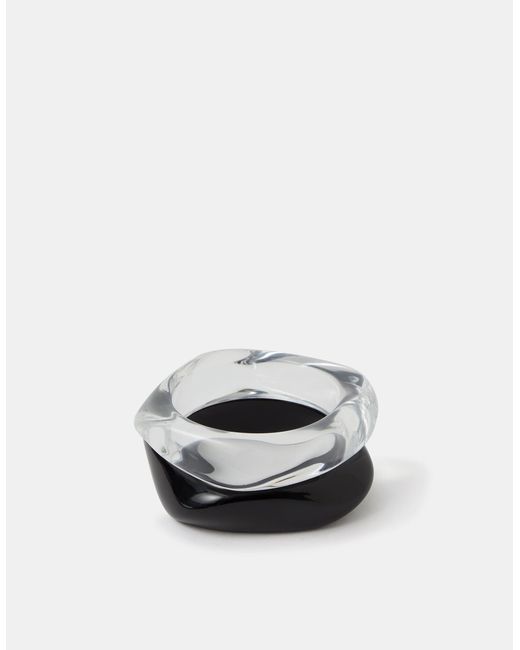 Accessorize White 2-Pack Chunky Resin Bangles