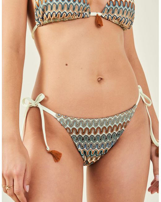 Accessorize Women's Crochet Bikini Bottoms Natural