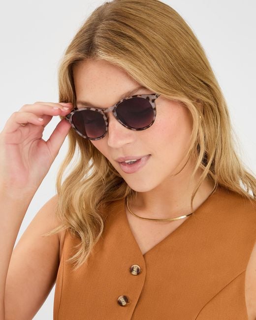Accessorize Multicolor Tort Round Sunglasses