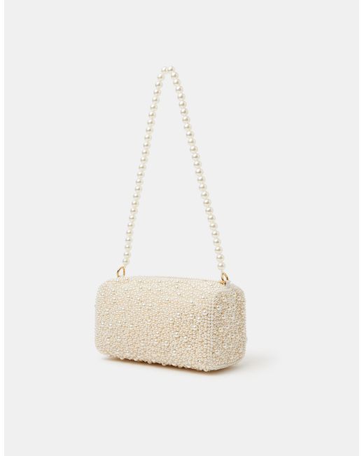 Accessorize Natural Drop Bead Shoulder Bag