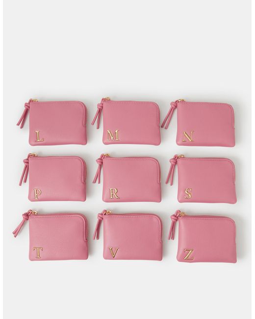 Accessorize Pink Initial Coin Purse