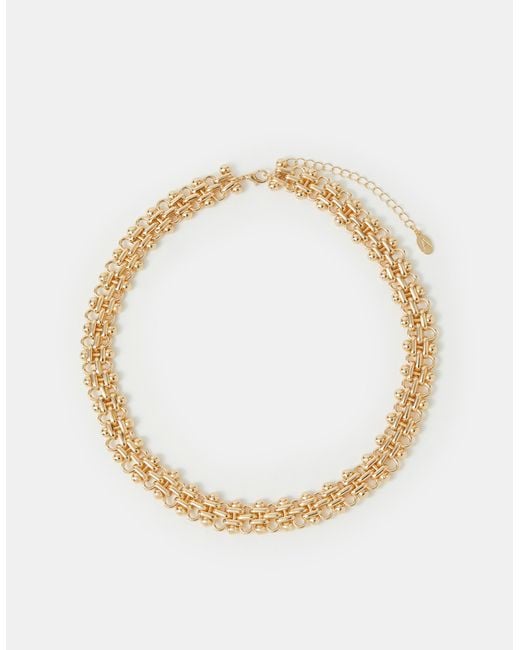 Accessorize Brown Statement Chain Necklace