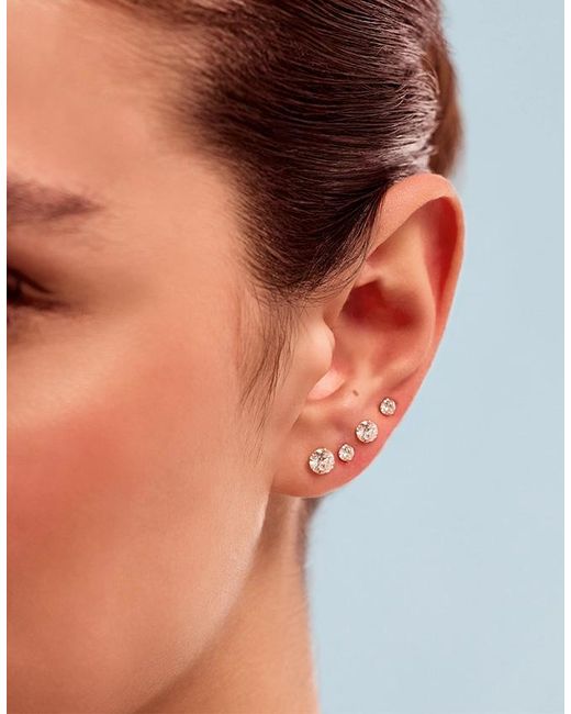 Accessorize Orange Lab Grown Diamond 1.5Ct Stud Earrings 9Ct