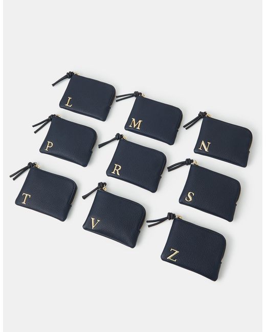 Accessorize Blue Initial Coin Purse