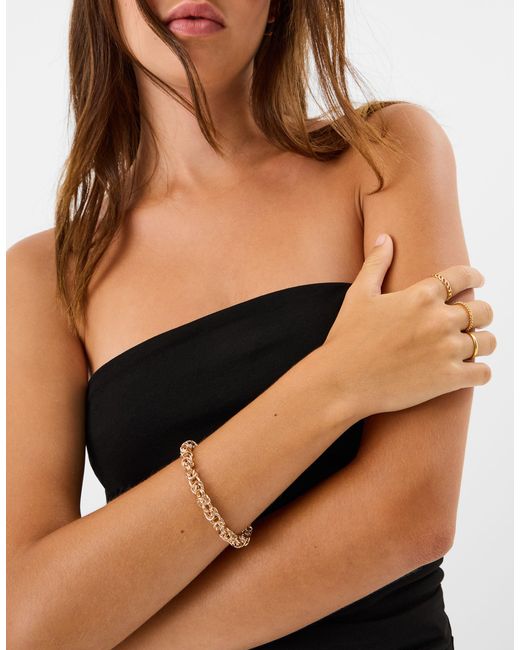 Accessorize Metallic Cluster Link Chain Bracelet