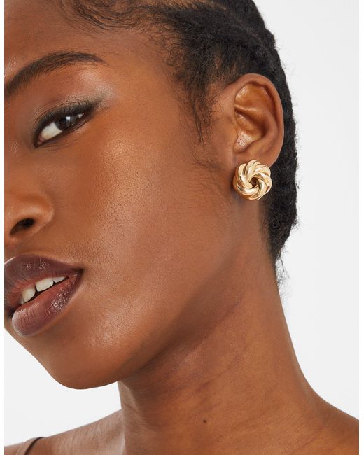 Accessorize Metallic Twist Knot Stud Earrings