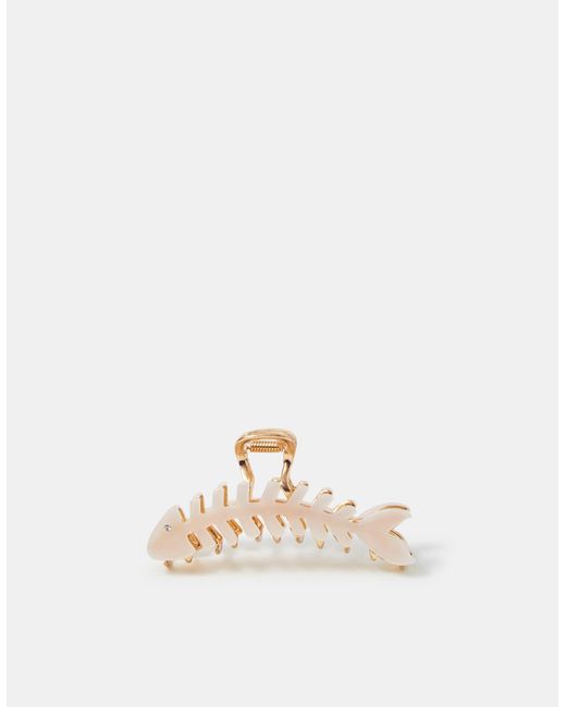 Accessorize Brown Fish Bone Claw Clip