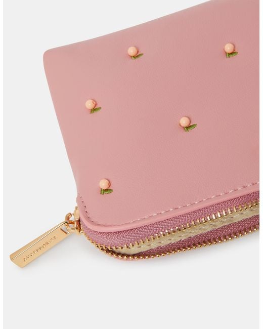 Accessorize Pink Beaded Coin Purse