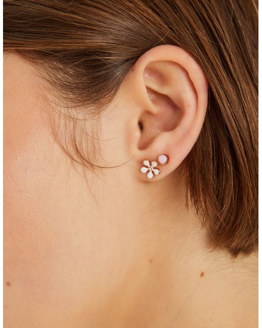 Accessorize White 10-Pack Spring Stud Earrings