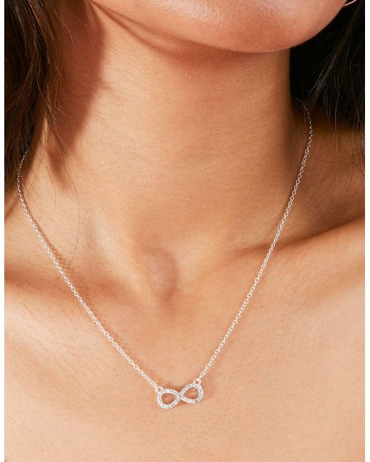 Accessorize Natural Eternity Symbol Pendant Necklace