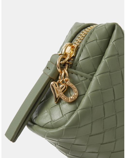 Accessorize Green Quilted Charm Pouch