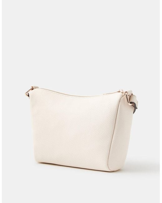 Accessorize White Zip Front Crossbody Bag