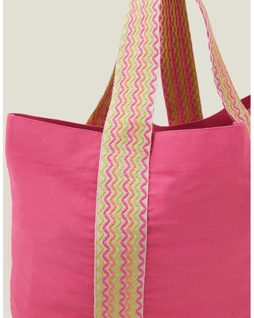Accessorize Women's Webbing Shopper Bag Pink