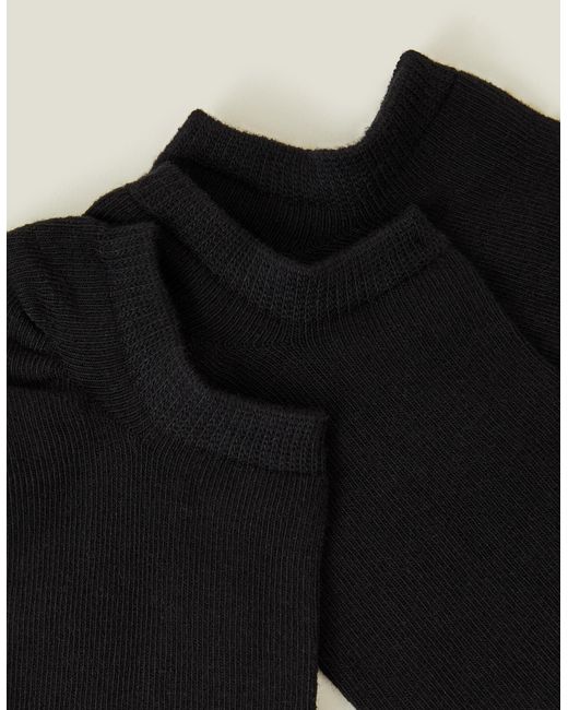 Accessorize Black 3-Pack Trainer Socks