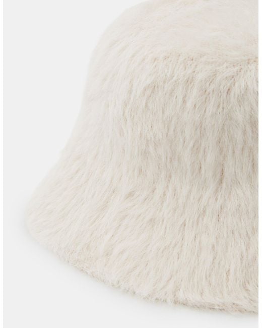 Accessorize Natural Super-Soft Nylon Fluffy Bucket Hat