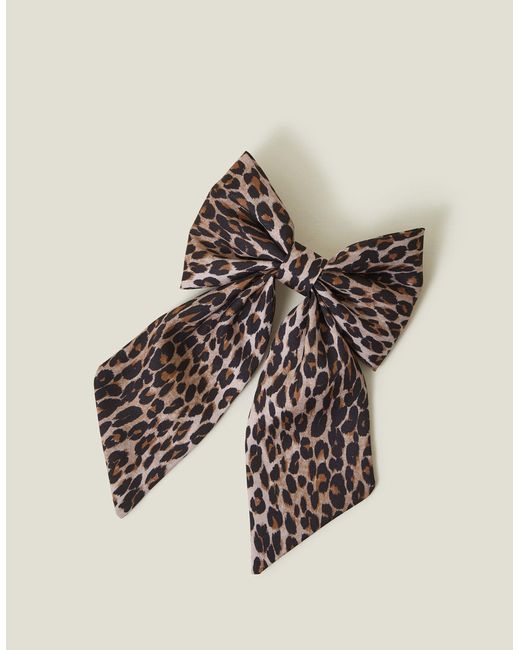 Accessorize Natural Brown/black Leopard Hair Bow