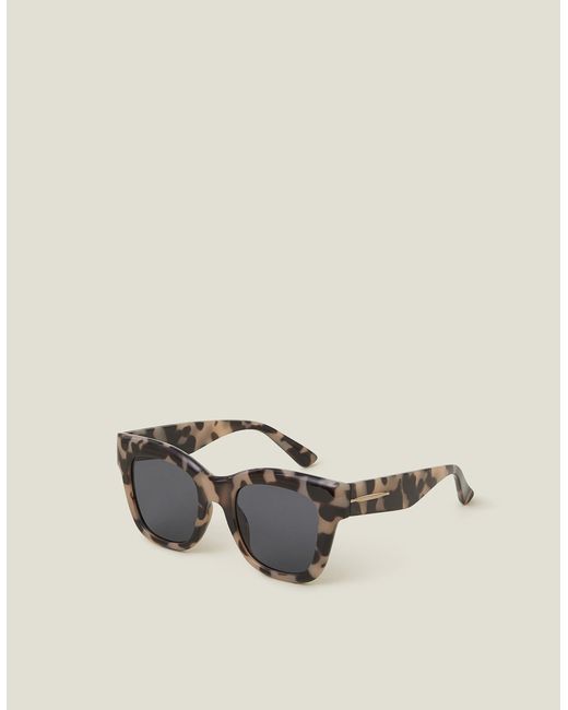 Accessorize Natural Chunky Tort Square Sunglasses