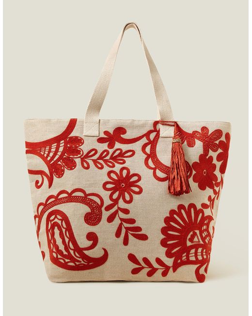Accessorize Women's Red Hand-embroidered Bag