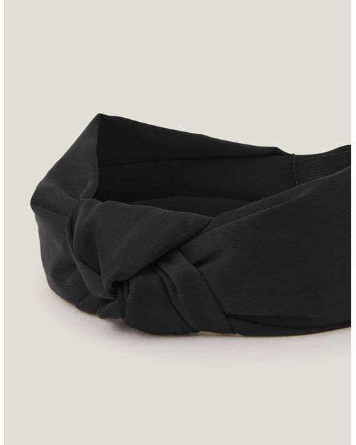 Accessorize Black Fabric Knot Headband
