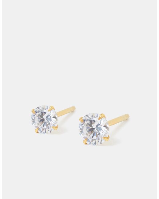Accessorize Orange Lab Grown Diamond 1Ct Stud Earrings 9Ct