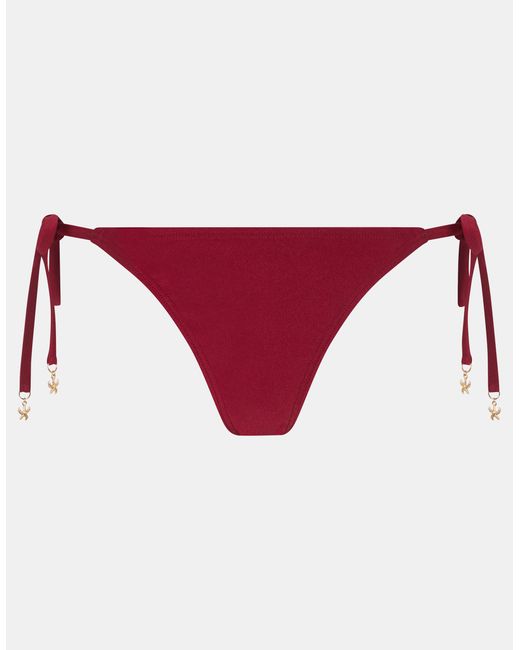 Accessorize Red Starfish Charm Tie Side Bikini Bottoms