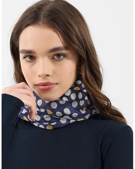 Accessorize White Lightweight Polka Dot Scarf