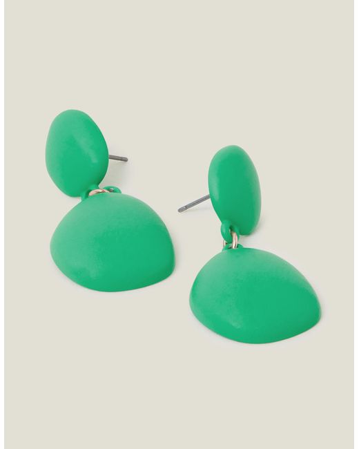 Accessorize Women's Green Matte Drop Earrings
