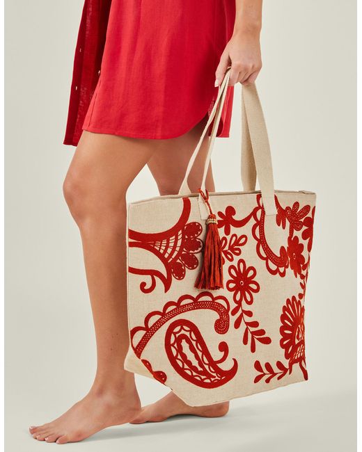 Accessorize Women's Red Hand-embroidered Bag
