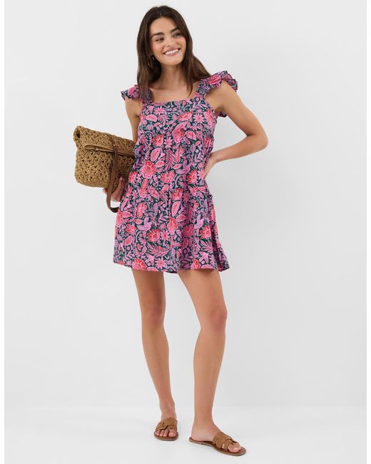 Accessorize Floral Frill Tiered Mini Dress