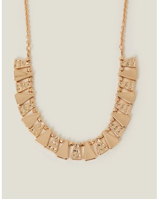 Accessorize Natural Triangle Molten Statement Necklace