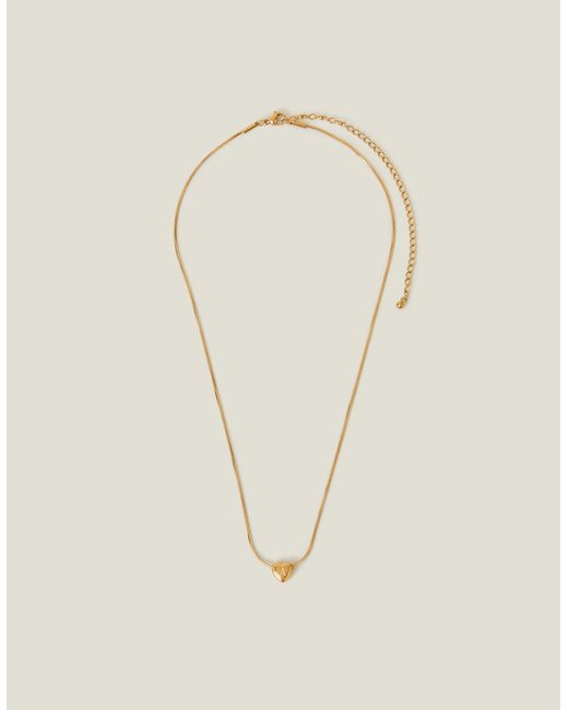 Accessorize Natural 14Ct-Plated Stainless Steel Initial Heart Necklace