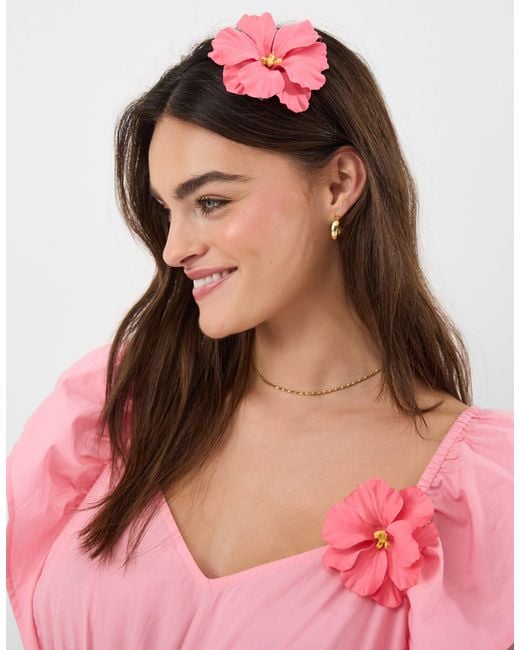 Accessorize Pink 2-Pack Hibiscus Hair Clips