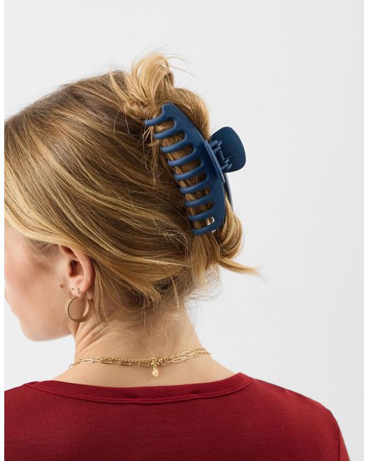 Accessorize Blue Large Matte Claw Clip