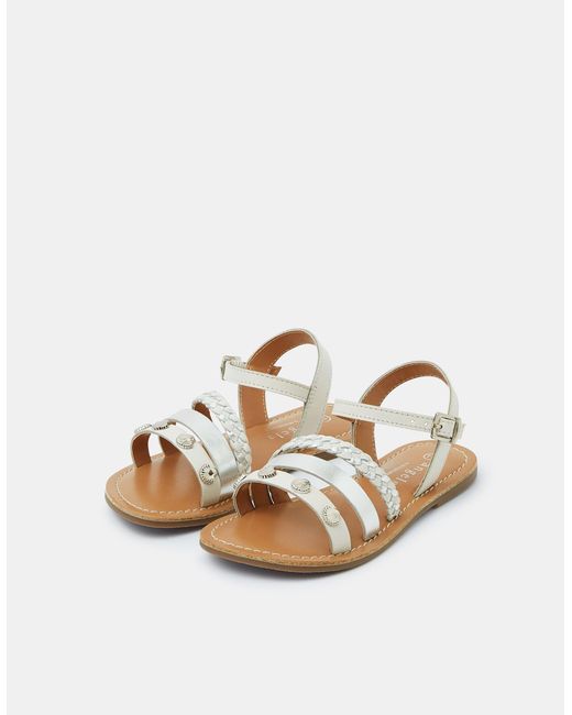 Accessorize White Shell Metallic Sandals