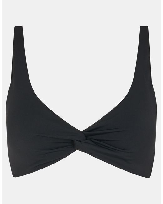 Accessorize Black Knot Front Bikini Top