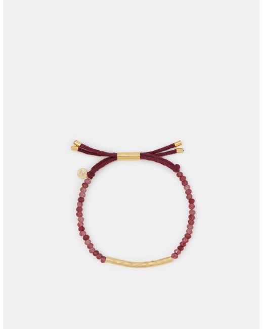 Accessorize Pink 14Ct-Plated Quartz Beaded Friendship Bracelet