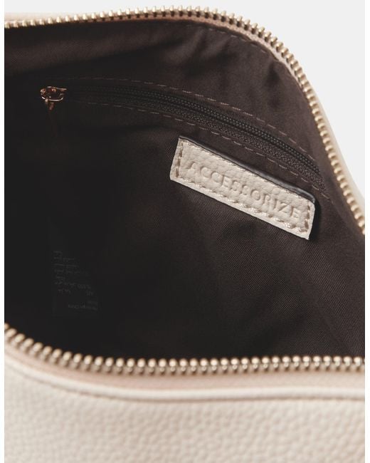 Accessorize White Zip Front Crossbody Bag