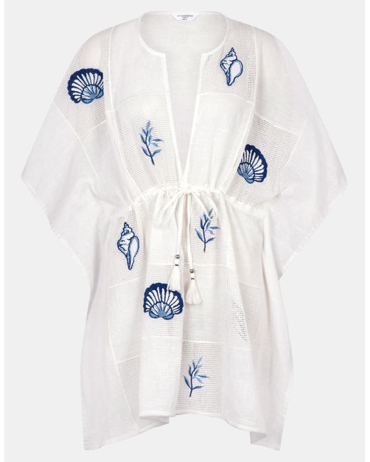 Accessorize White Shell Patchwork Mini Kaftan