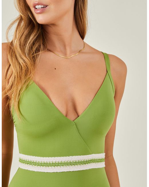 Accessorize Women's Wrap Swimsuit Green