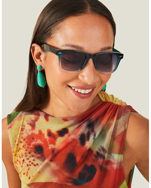 Accessorize Blue Ombre Flat Top Sunglasses