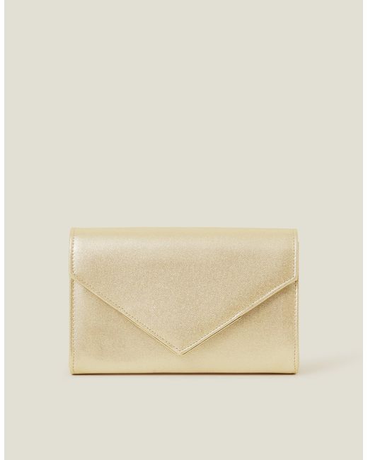 Accessorize Natural Metallic Envelope Clutch Bag