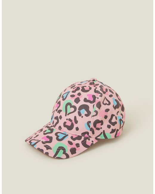 Accessorize Pink Leopard Print Baseball Cap