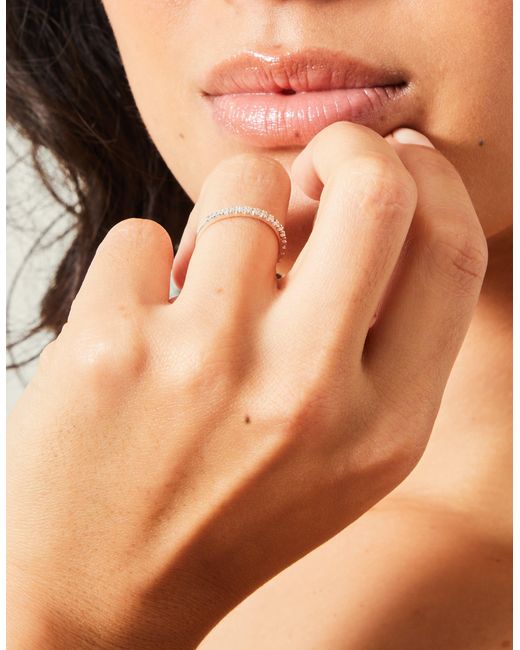 Accessorize Natural Sterling Eternity Ring