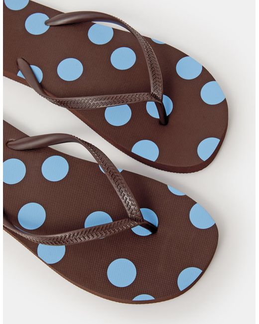 Accessorize Black Polka Dot Flip Flops