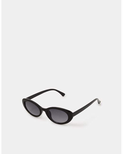 Accessorize White Resin Oval Sunglasses