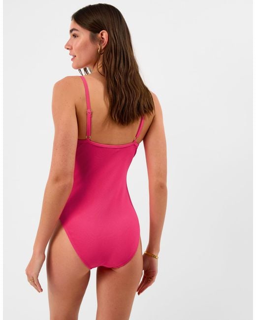 Accessorize Pink Rib Shaping Swimsuit