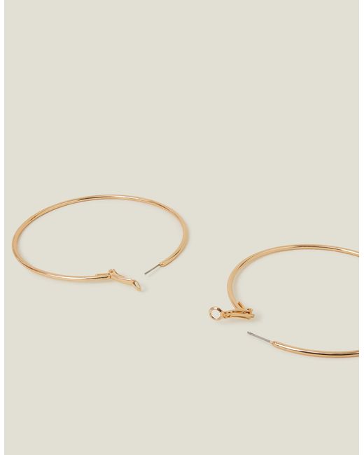 Accessorize Natural Large Hoop Earrings