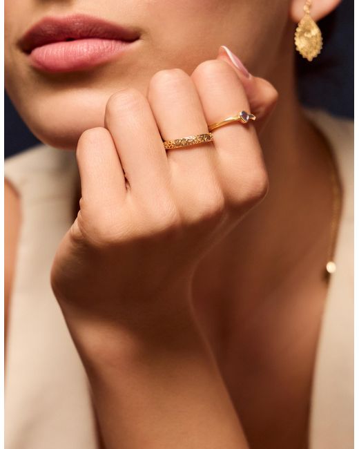 Accessorize Metallic 14Ct-Plated Filigree Ring
