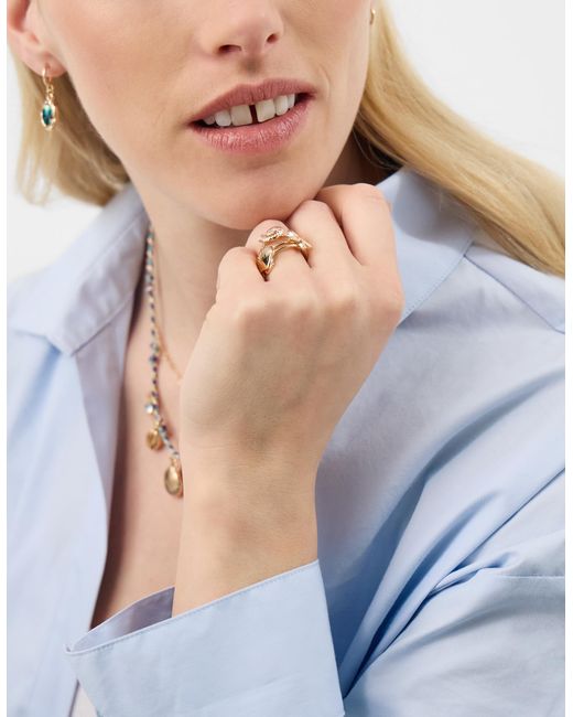 Accessorize Blue 3-Pack Ocean Rings