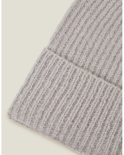 Accessorize Gray Classic Knitted Acrylic Soho Beanie Hat